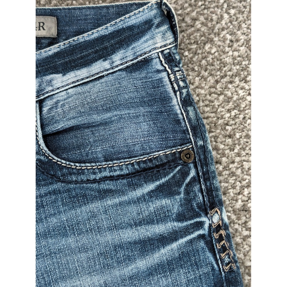 BKE Tyler Straight Leg Jeans Mens 34R Medium Wash Denim Stretch Blue - Picture 11 of 16